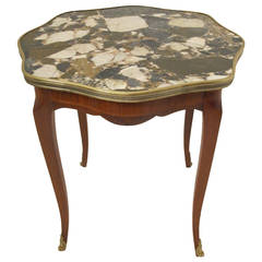 Italian Mahogany and Marble Side Table 12