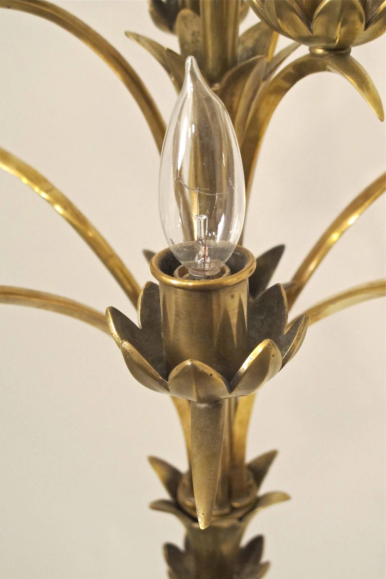 Art Moderne Brass Light Fixture 3