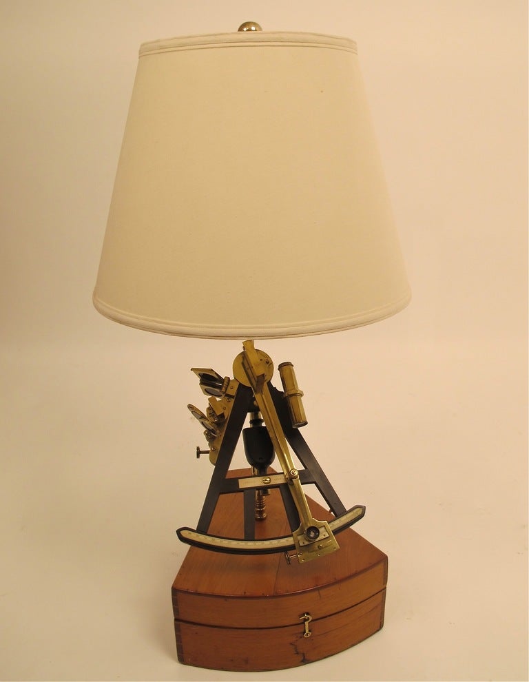 19th Century Sewill Liverpool Octant Quadrant Lamp In Excellent Condition In San Francisco, CA