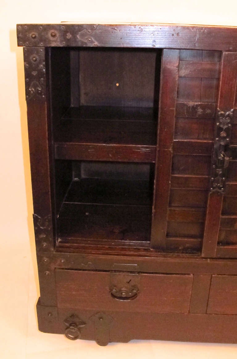 19th Century Japanese Wheeled Merchant Tansu Chest at 1stDibs tansu