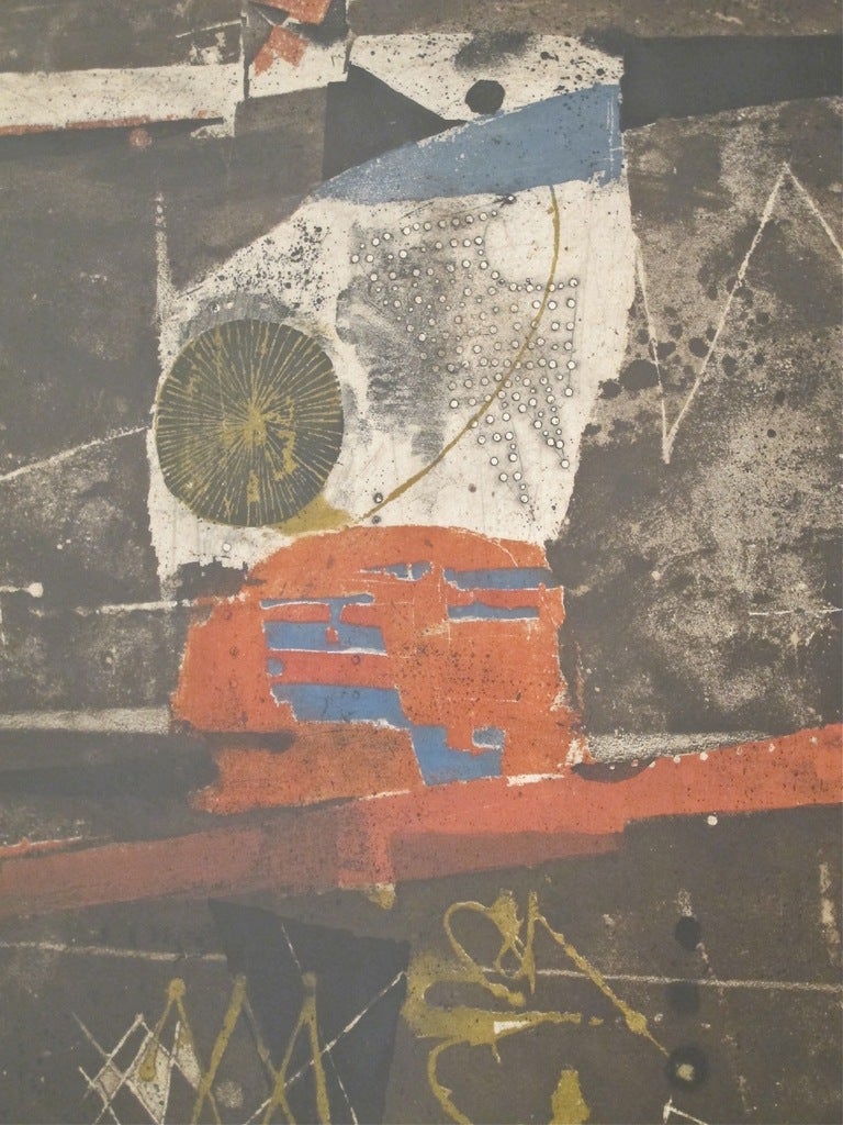 French Johnny Friedlaender Abstract Etching
