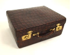 Antique Alligator Travel Case Luggage