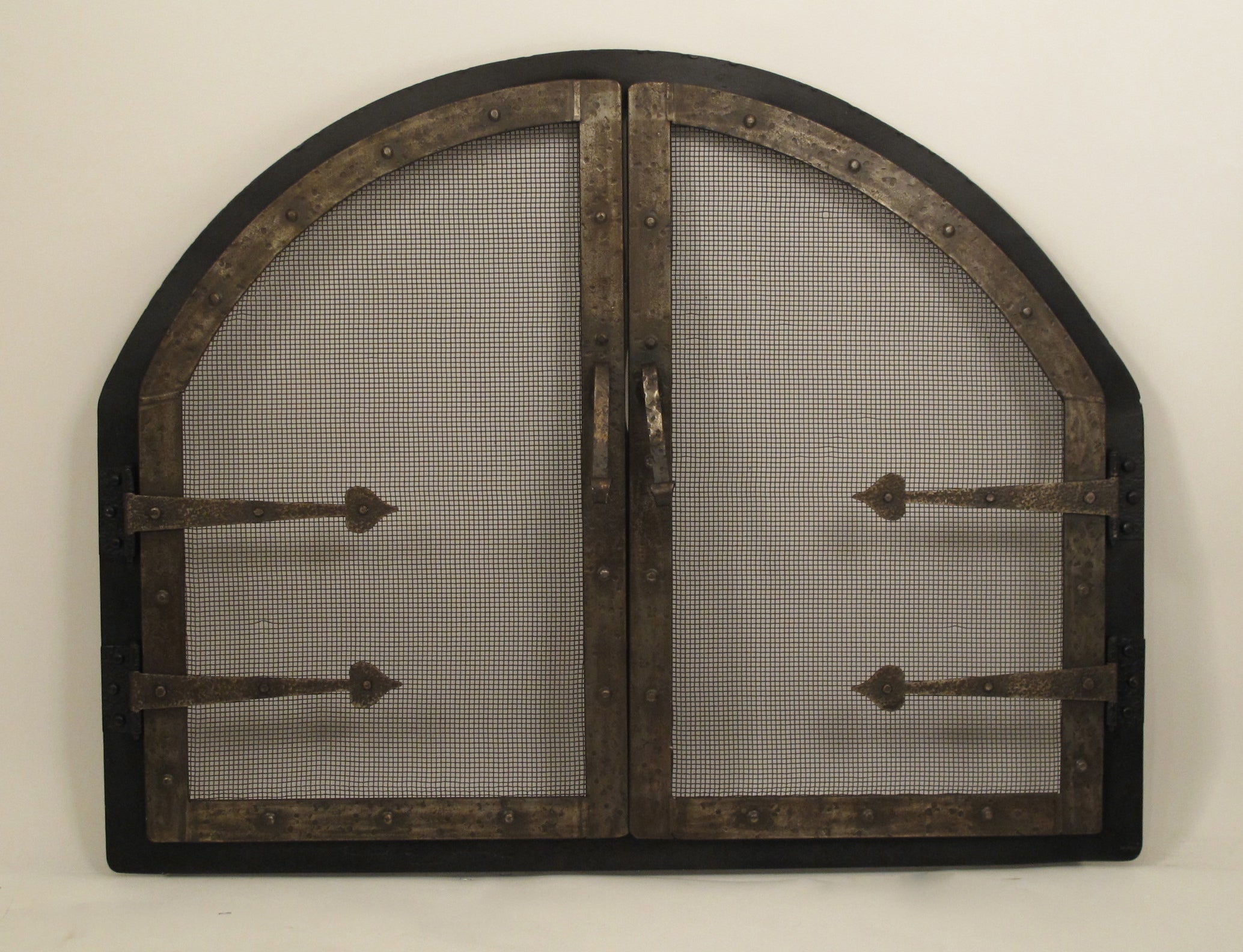 American Arts & Crafts Wrought Iron Fire Screen Insert, Early 20th Century