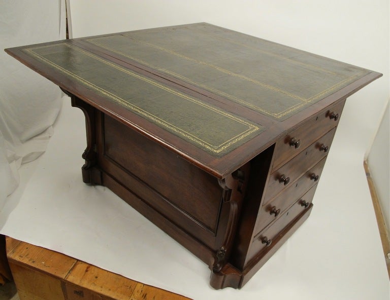19th Century Map or Print Collector Cabinet/Library Table 2