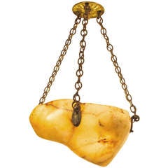 Amber Alabaster Light Fixture Lamp 11