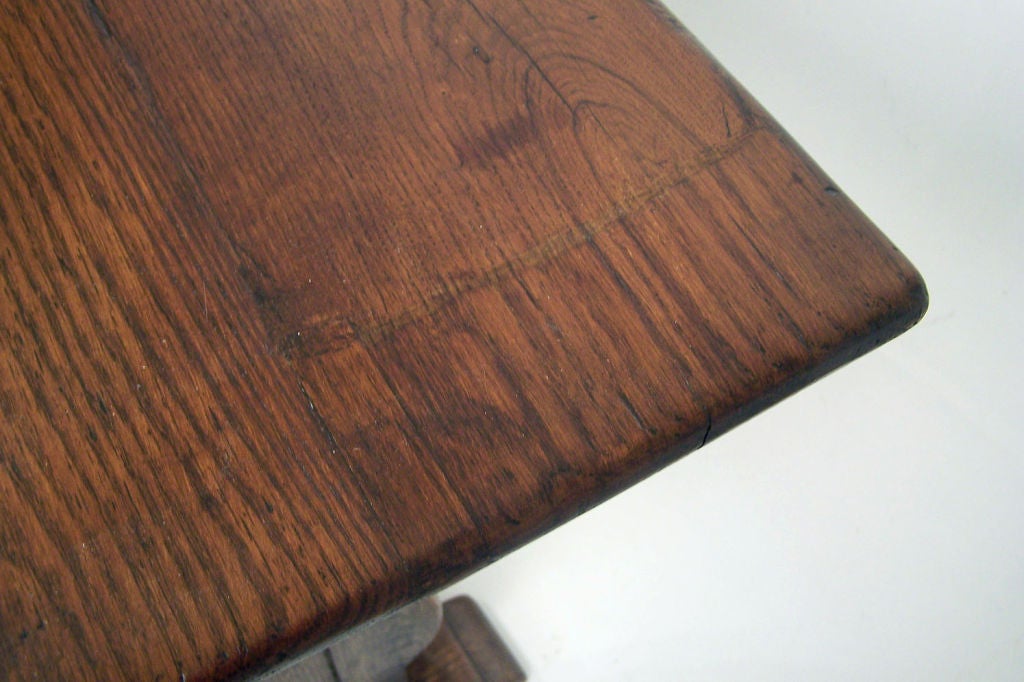 Oak Trestle Table with Double Stretcher Dutch 18th. Century. 2