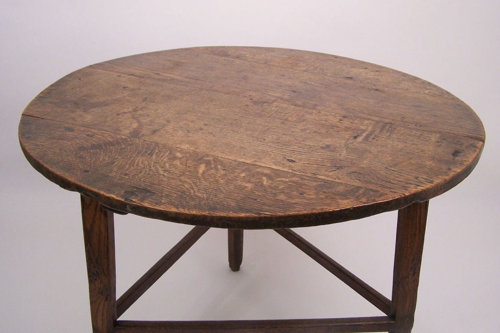 English elm wood cricket table. Great rustic look and feel, with original warm aged patina.