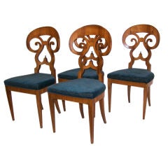 Set of Ten Biedermeier Style Dining Chairs