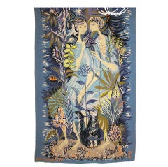 Mid Century Modern Aubusson Tapestry