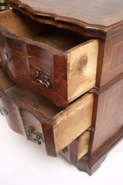 Inlay Northern Italian Walnut Chest of Drawers For Sale