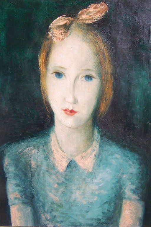 Mid-20th Century Portrait Painting by Australian Artist Sali Herman