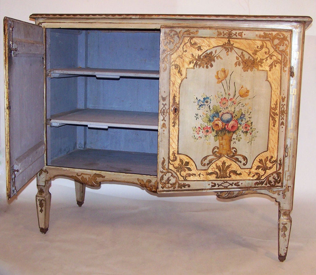 Baroque Extraordinary 18th. C Painted Buffet