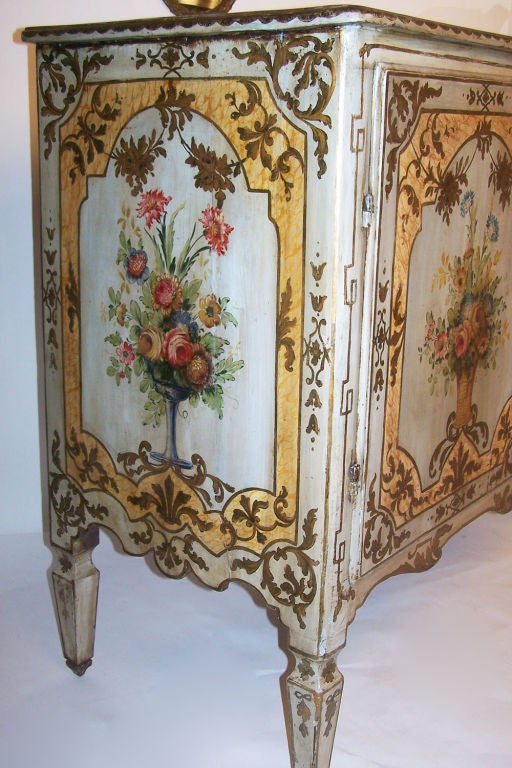 Italian Extraordinary 18th. C Painted Buffet