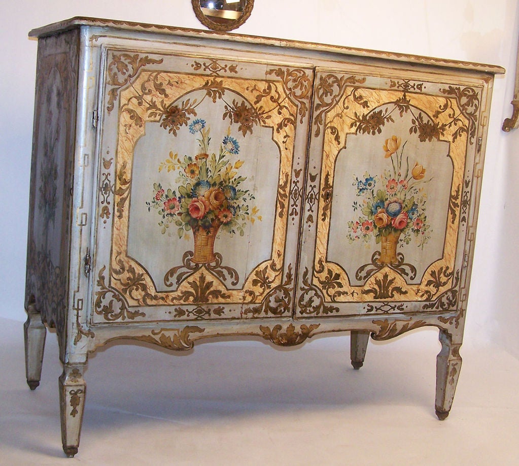 Extraordinary 18th. C Painted Buffet In Good Condition In San Francisco, CA