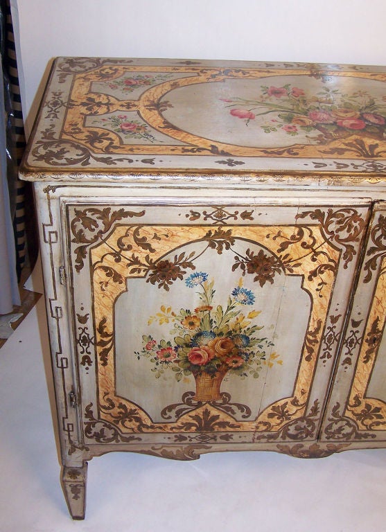 Extraordinary 18th. C Painted Buffet 1