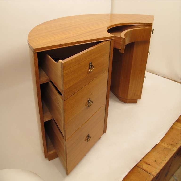 Mahogany Gilbert Rohde Crescent Desk