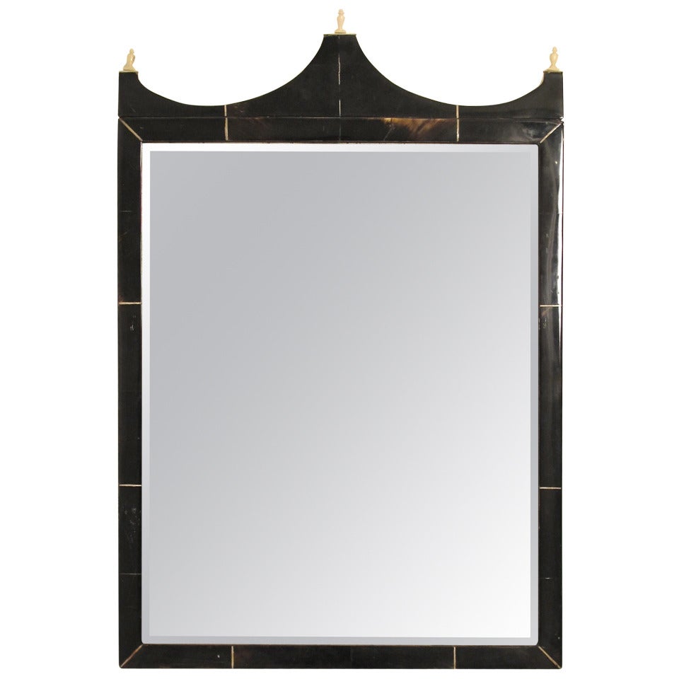 Empire Style Horn and Bone Mirror