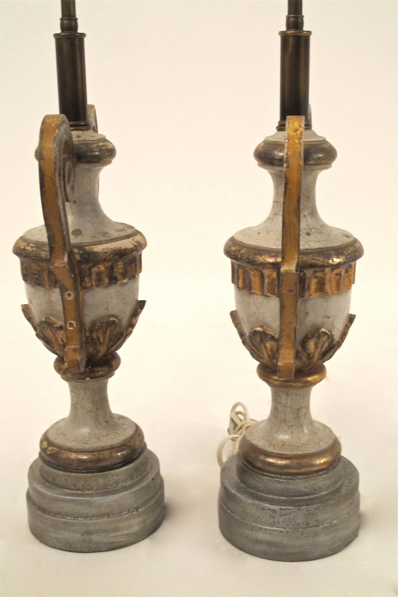 Pair of 18th Century Italian Urn Lamps 1
