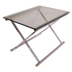 1970's Modern Chrome Side/End Table