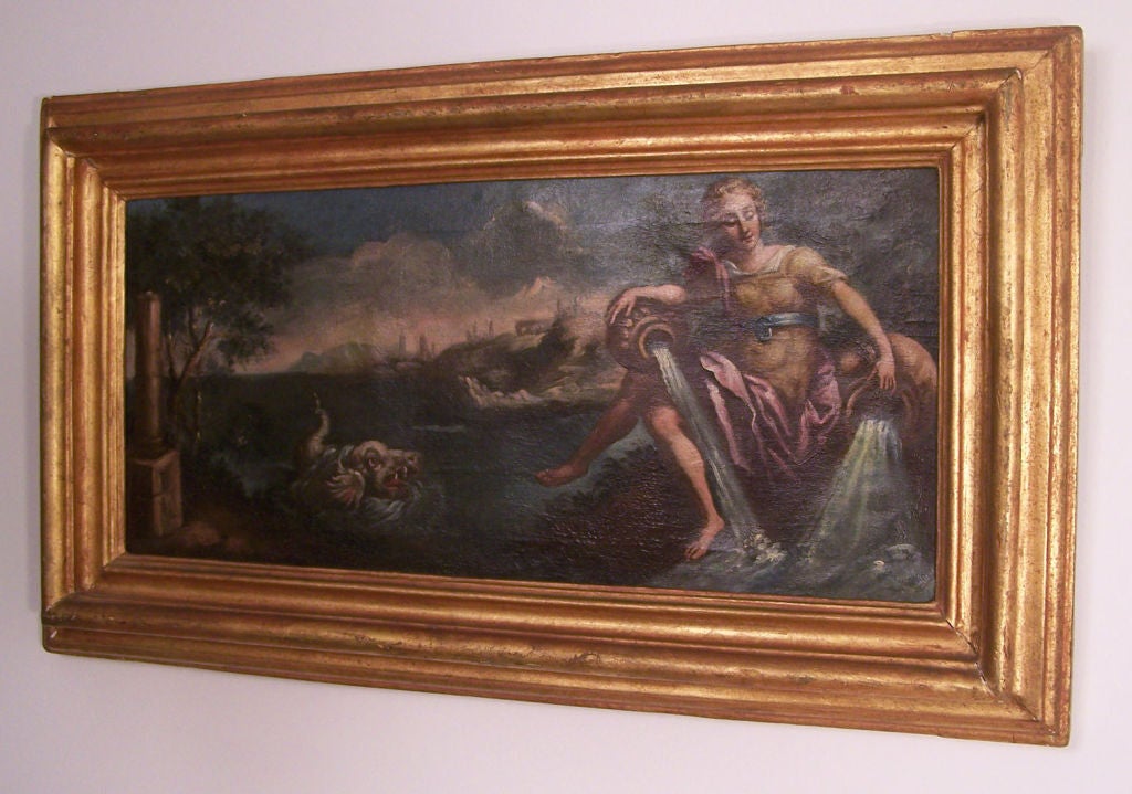 18th Century Italian Painting in Giltwood Frame In Good Condition In San Francisco, CA