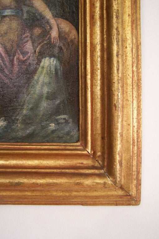 18th Century Italian Painting in Giltwood Frame 1