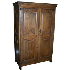 18th Century French Oak Armoire Cabinet