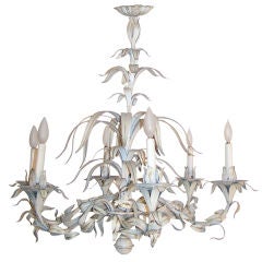 Vintage Italain Tole Painted Chandelier