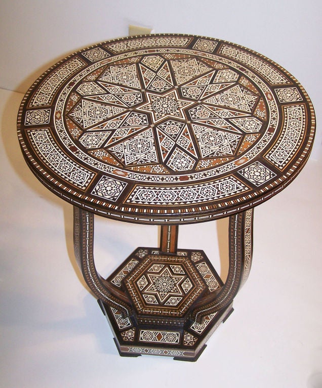 Moroccan Inlaid Side Table 1