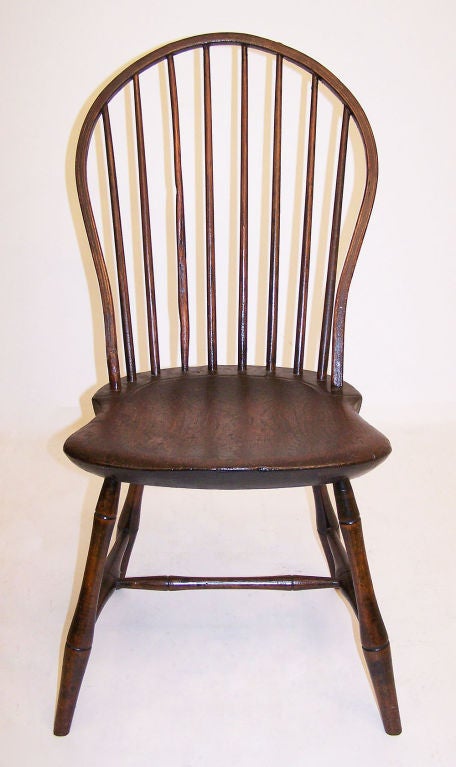 Beautifully worn and aged American Bow Back Windsor chair.