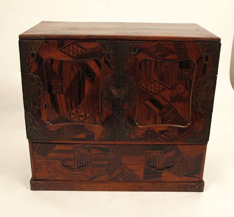 Japanese Parquetry Tansu
