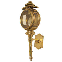 Antique Brass Carriage Lamp/Lantern/Sconce