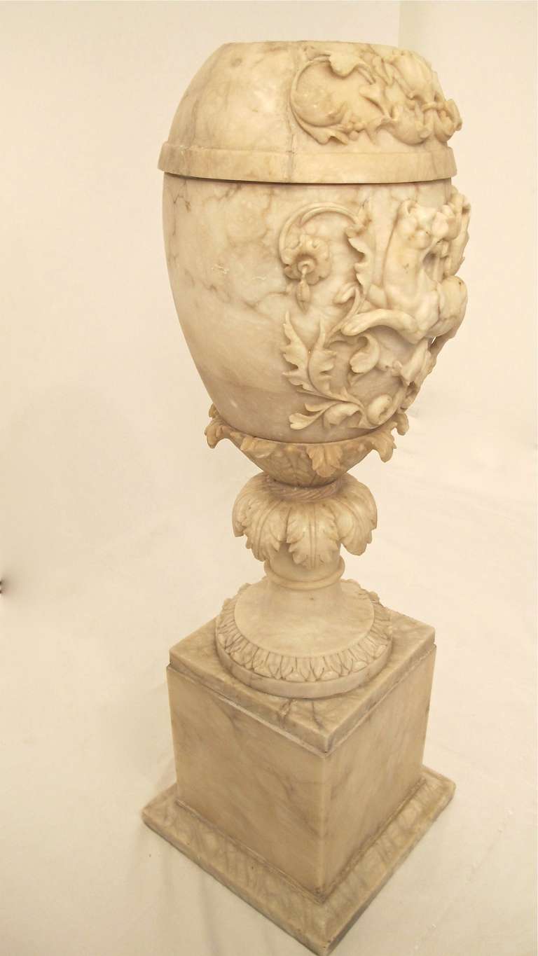 Large 19th Century Italian Alabaster Urn 2