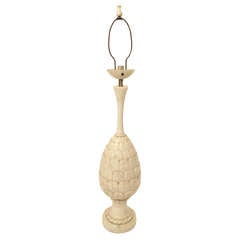 Monumental Italian Marble Pineapple Lamp