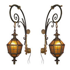 Large French Iron and Bronze Lanterns 5