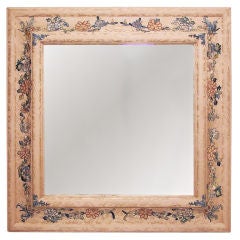 Large Silk Damask Mirror