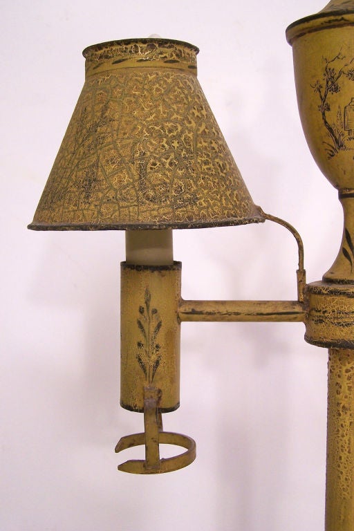 19th Century French Tole Student Lamp In Excellent Condition In San Francisco, CA