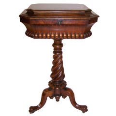 William IV Period Walnut Teapoy