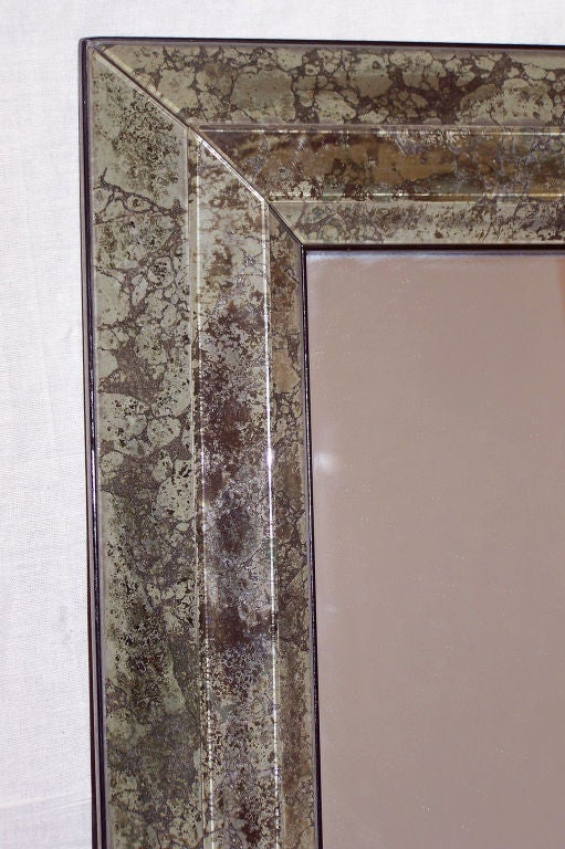 Mid-Century Modern Large Mid Century Italian Marbleized Mirror For Sale