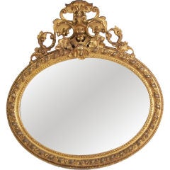 Large 19thC Eliptical Mirror