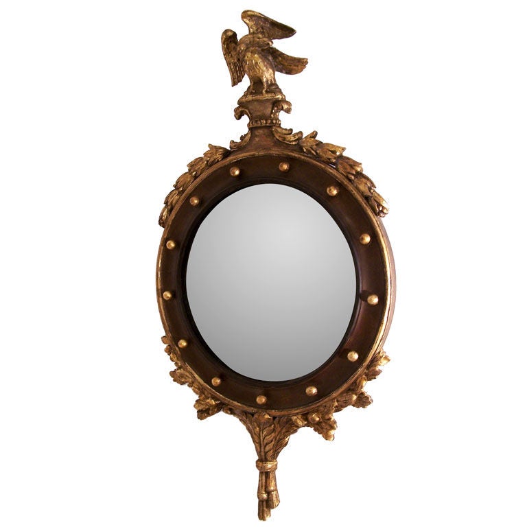 19th Century Federal Style Convex Mirror