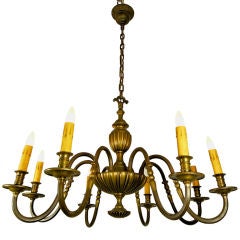 Antique 17thC Dutch Style Bronze Light Fixture