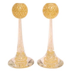 Cenedese Murano Glass Candlesticks