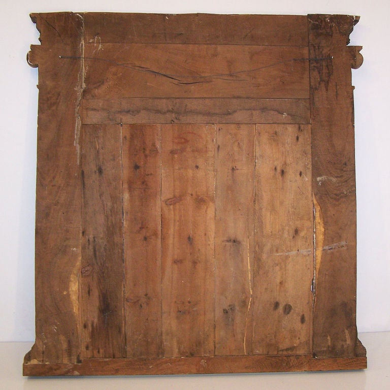 Wood Large 19th Century Italian Painted Mirror For Sale