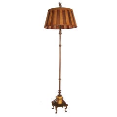 Antique Bronze and Marble Floor Lamp
