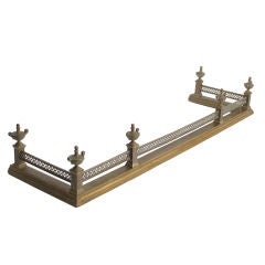 Neoclassical Style Brass Fireplace Fender