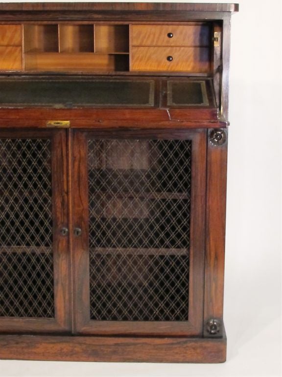 19thC English Regency Butlers Desk/Bookcase 1