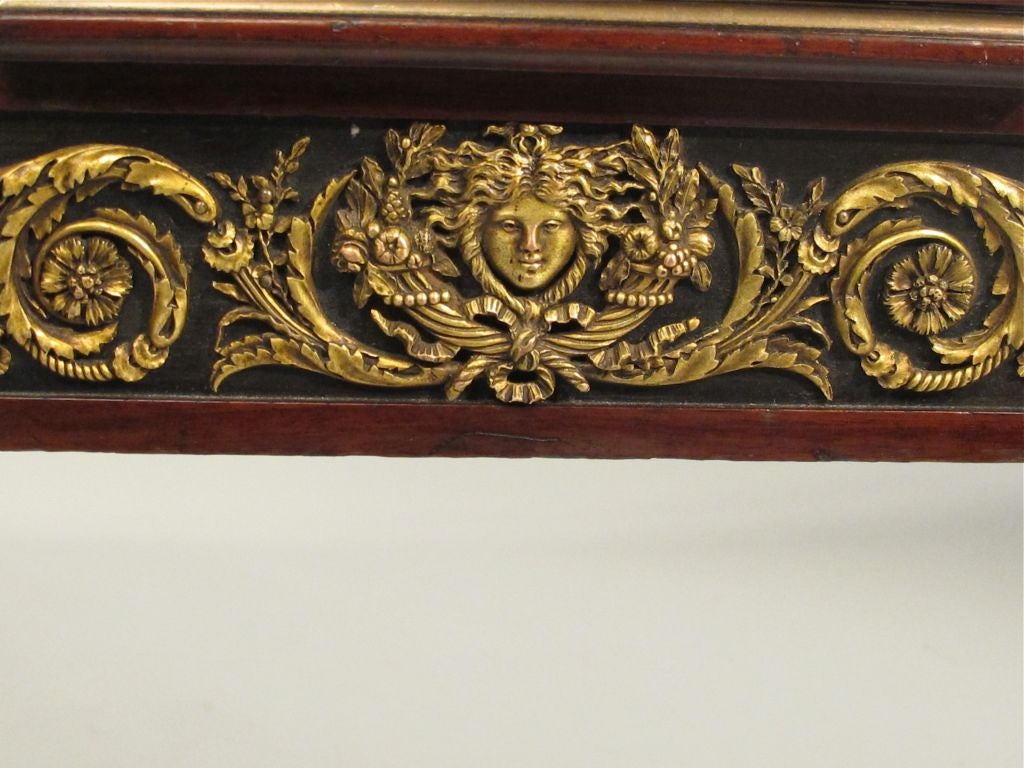 Bronze Unique 19th Century French Rosewood Extending Coffee Table