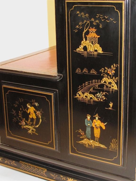 Chinoiserie Painted End Table/Library Steps 2