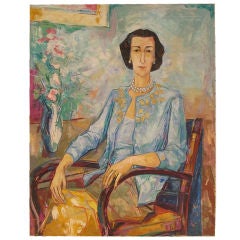 Large Portrait of a Seated Woman by Max Florian