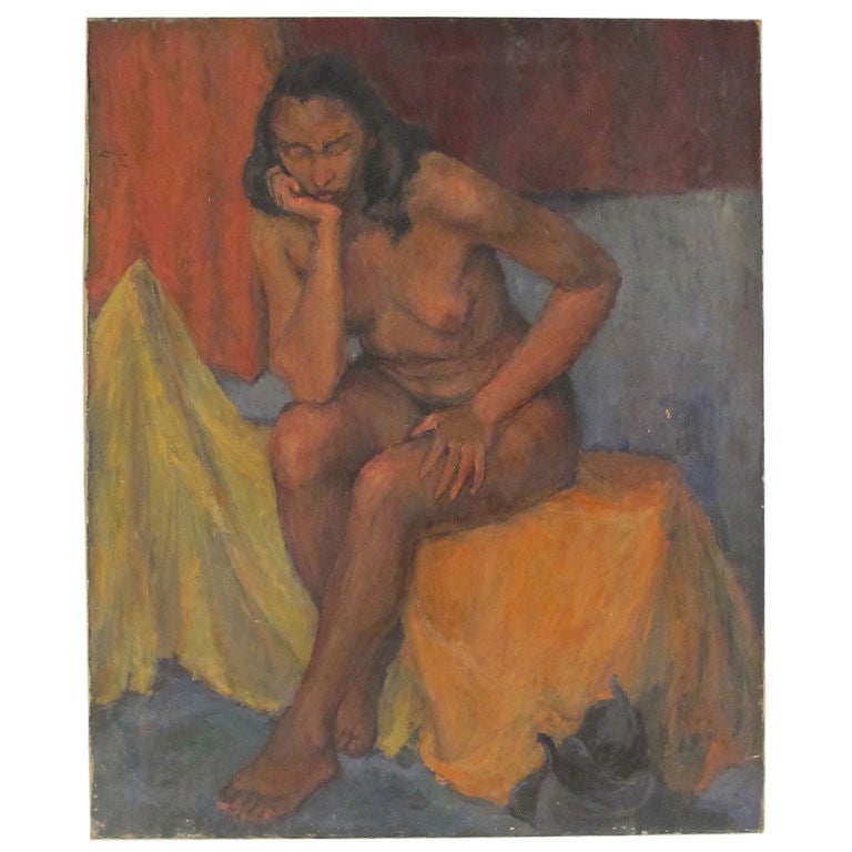 Painting of a Nude Woman, American Mid 20th Century